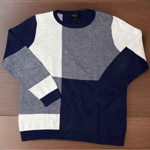 Vintage Pendleton Color Block Cotton Sweater Mens Size XL Blue